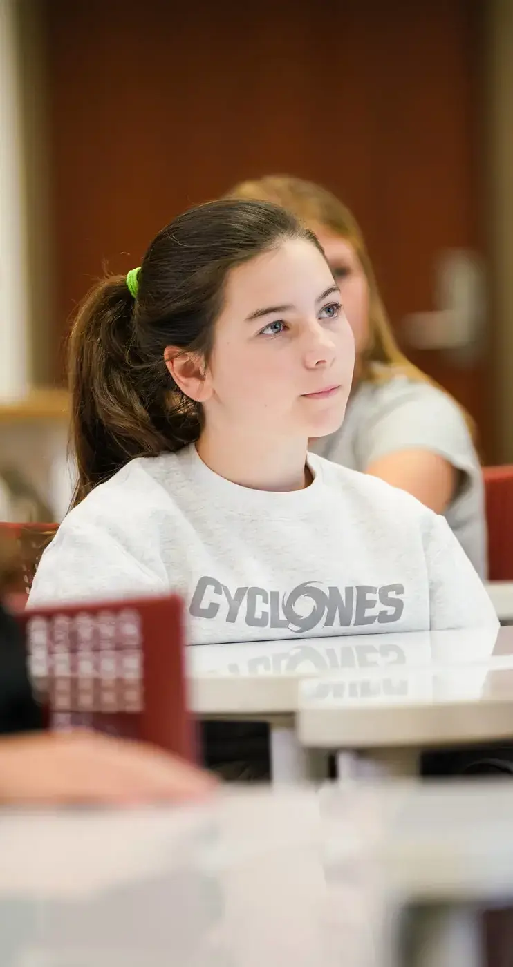 Middle School pupil in class at Porter-Gaud