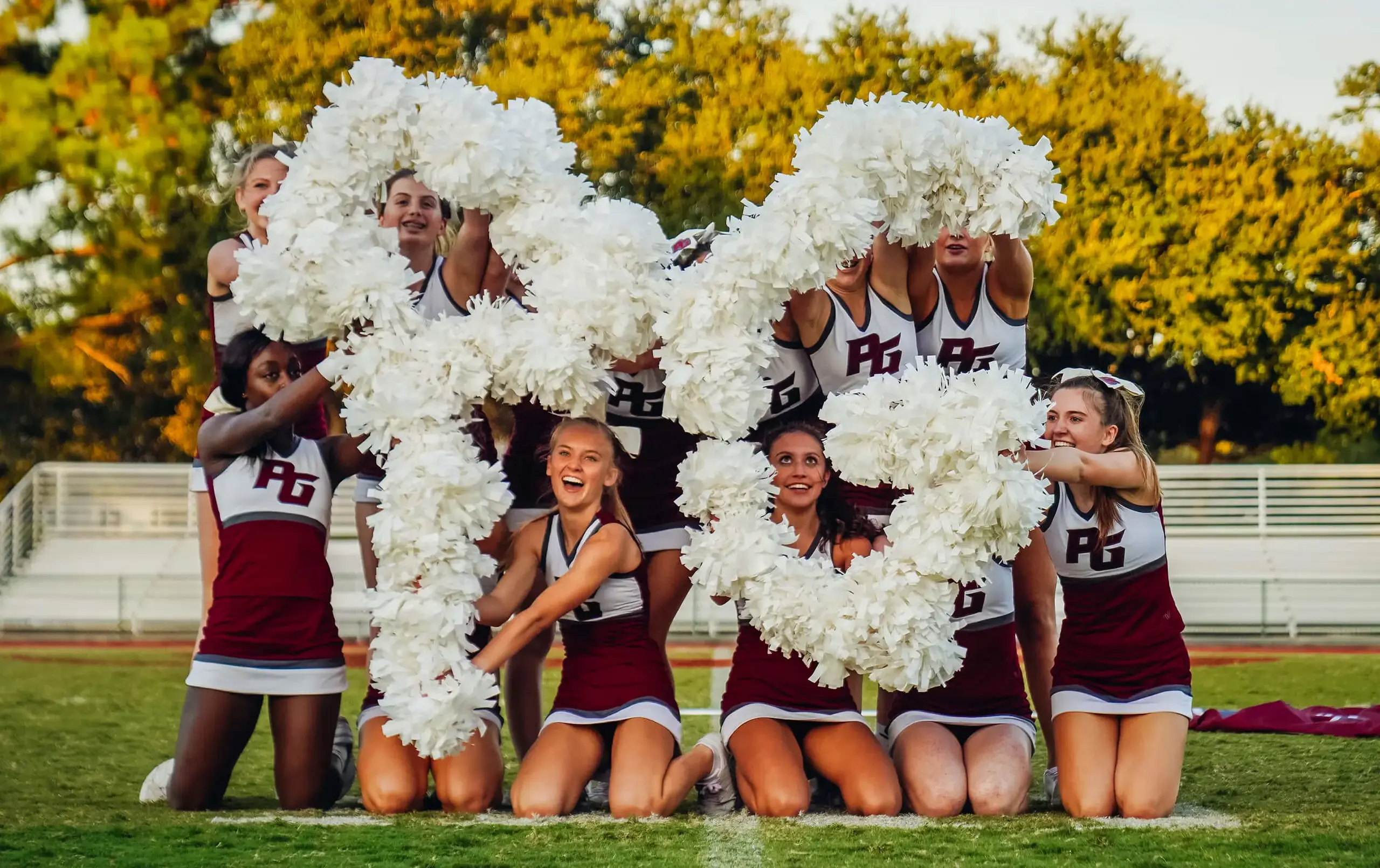 Cheerleading team at Porter-Gaud