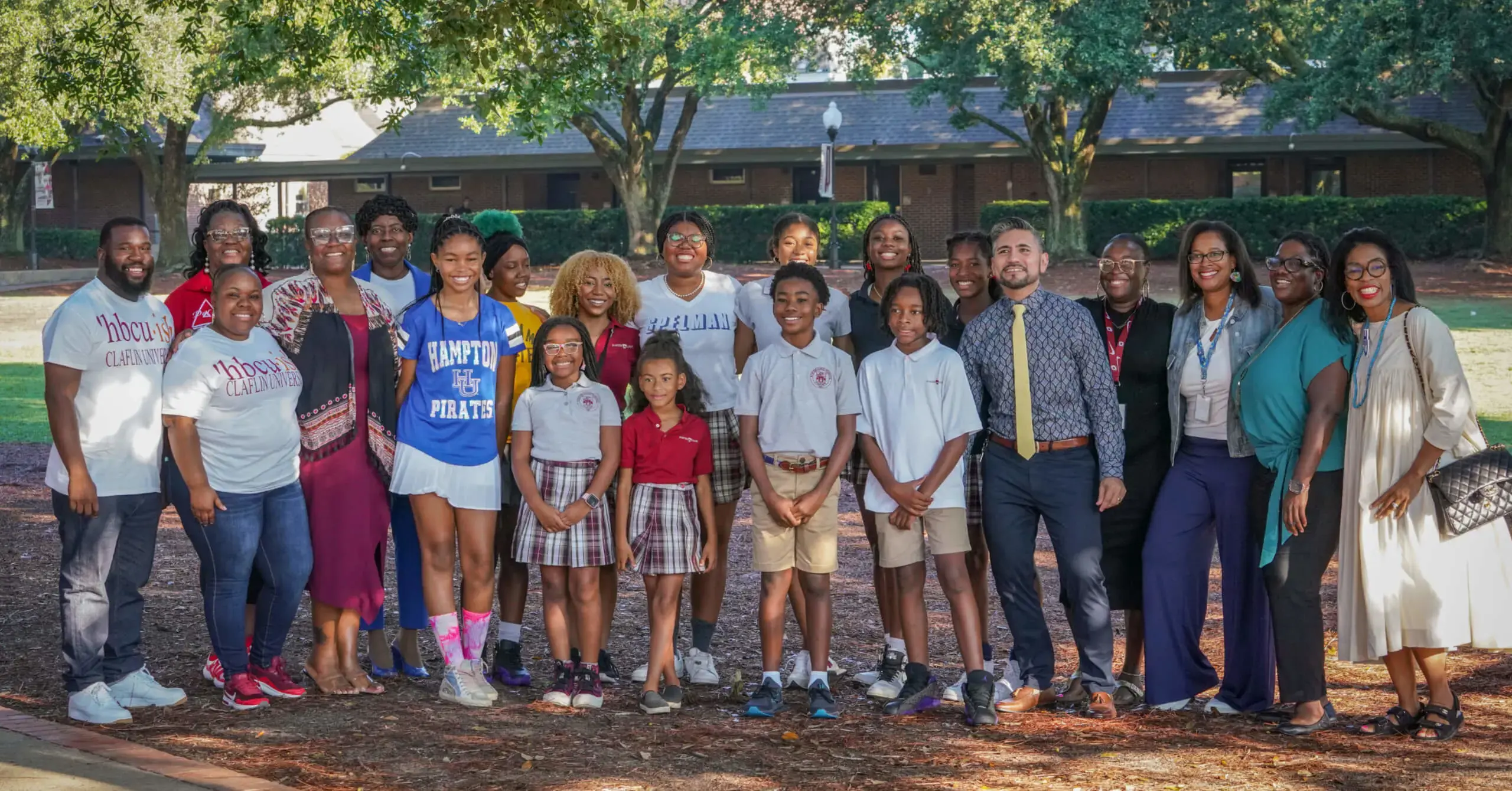 Porter-Gaud students with parents, teachers, and Dr. Yerko Sepúlveda