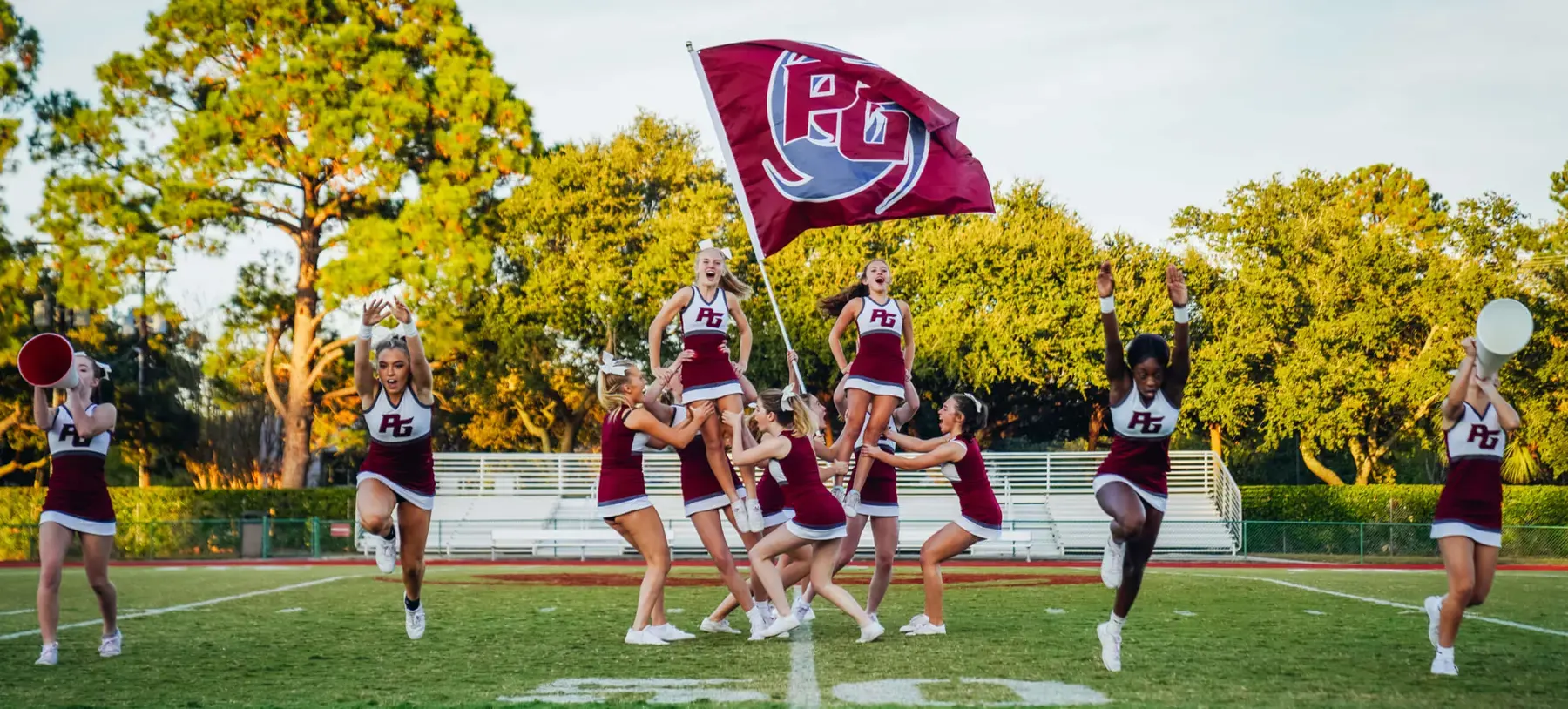 Porter-Gaud cheerleading practice