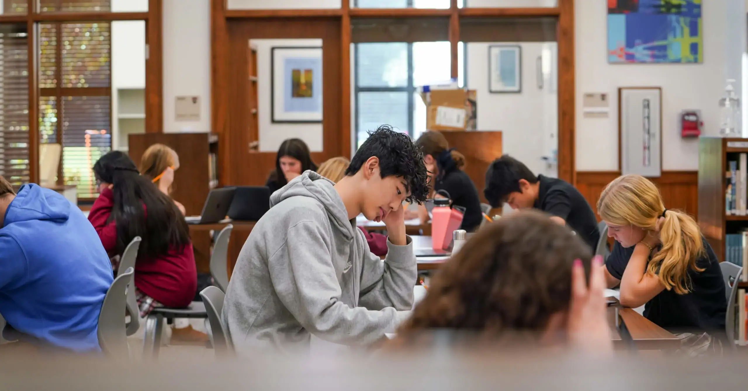 Porter-Gaud Upper School student in class