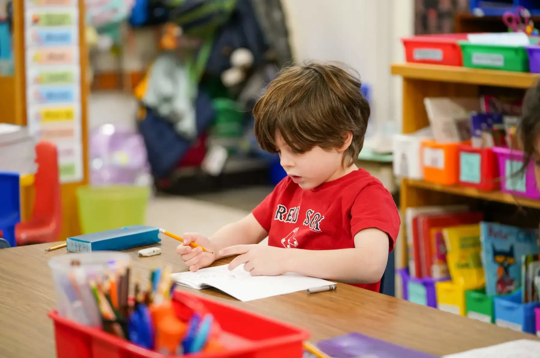 Porter-Gaud O'Quinn student in class