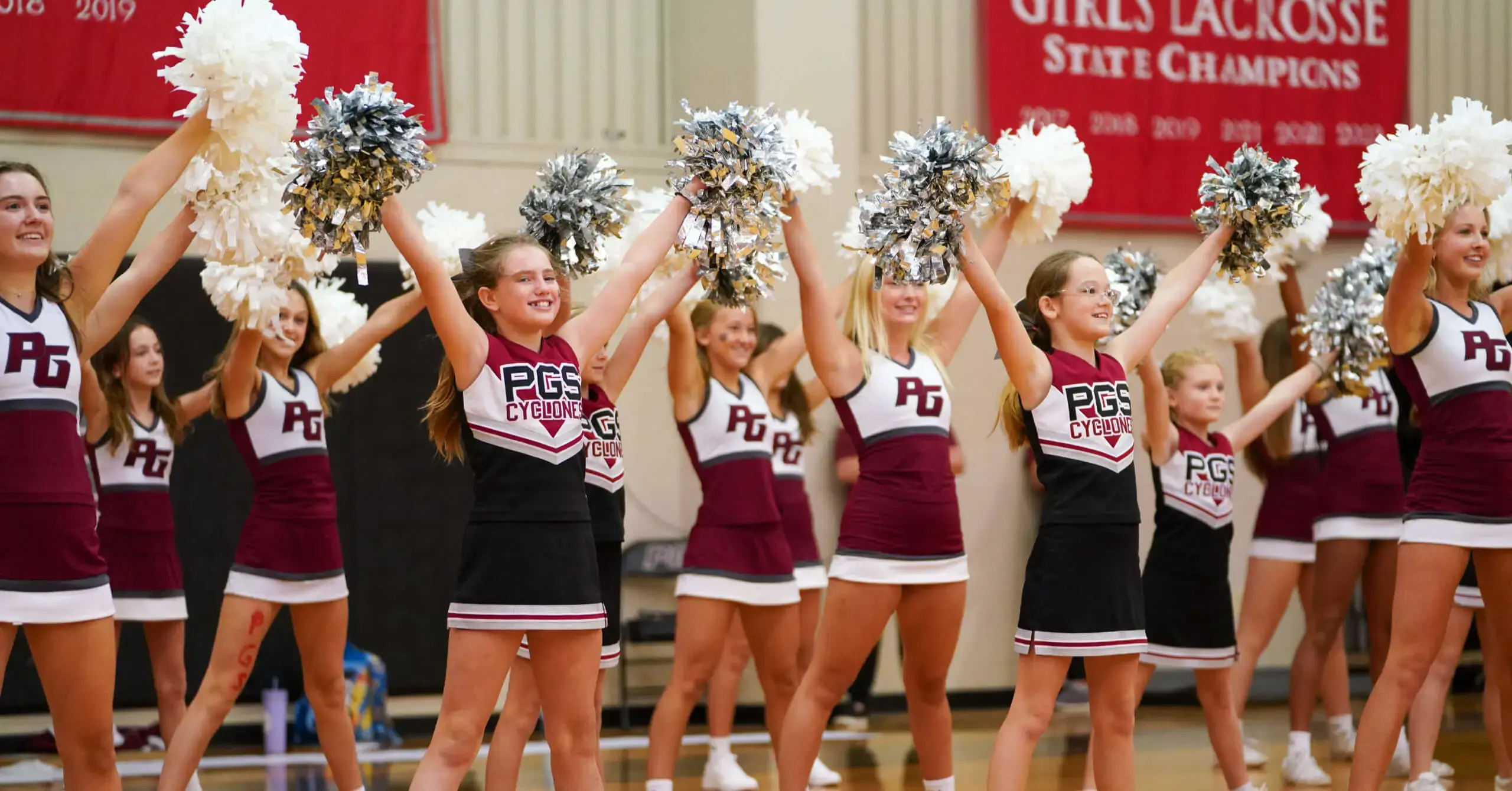 Porter-Gaud middle school cheerleaders